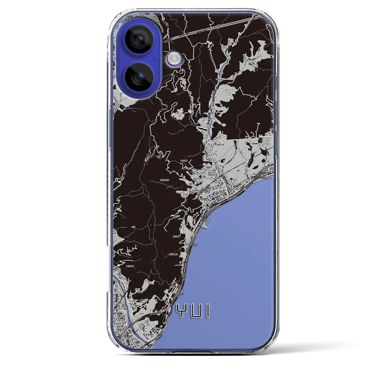 【由比(静岡県)】地図柄iPhoneケース(クリアタイプ)