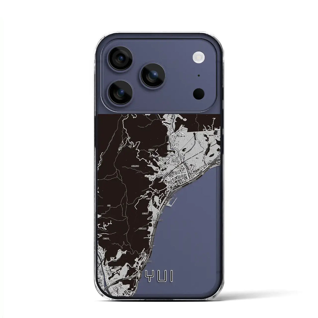 【由比(静岡県)】地図柄iPhoneケース(クリアタイプ)