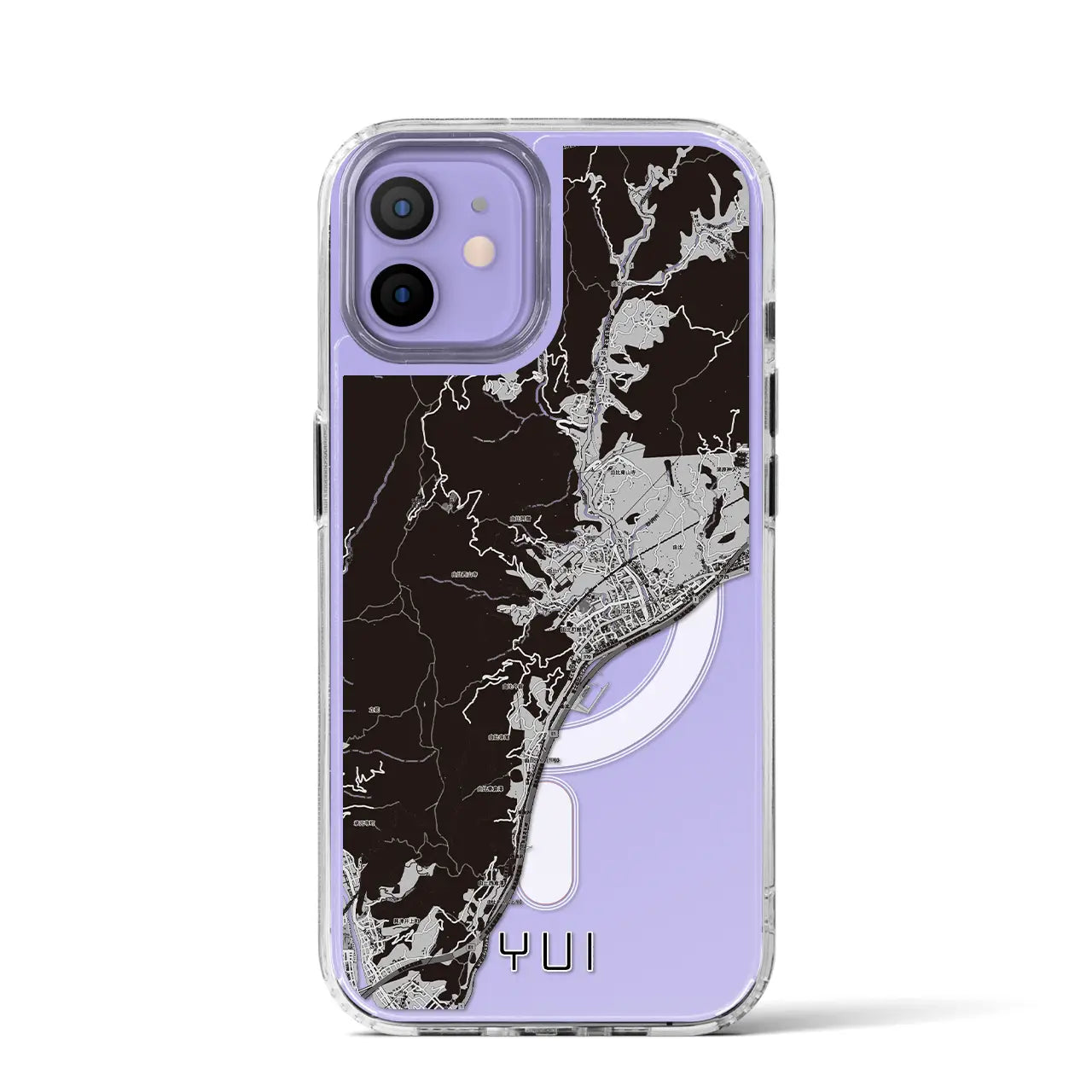 【由比(静岡県)】地図柄iPhoneケース(MagSafeタイプ)