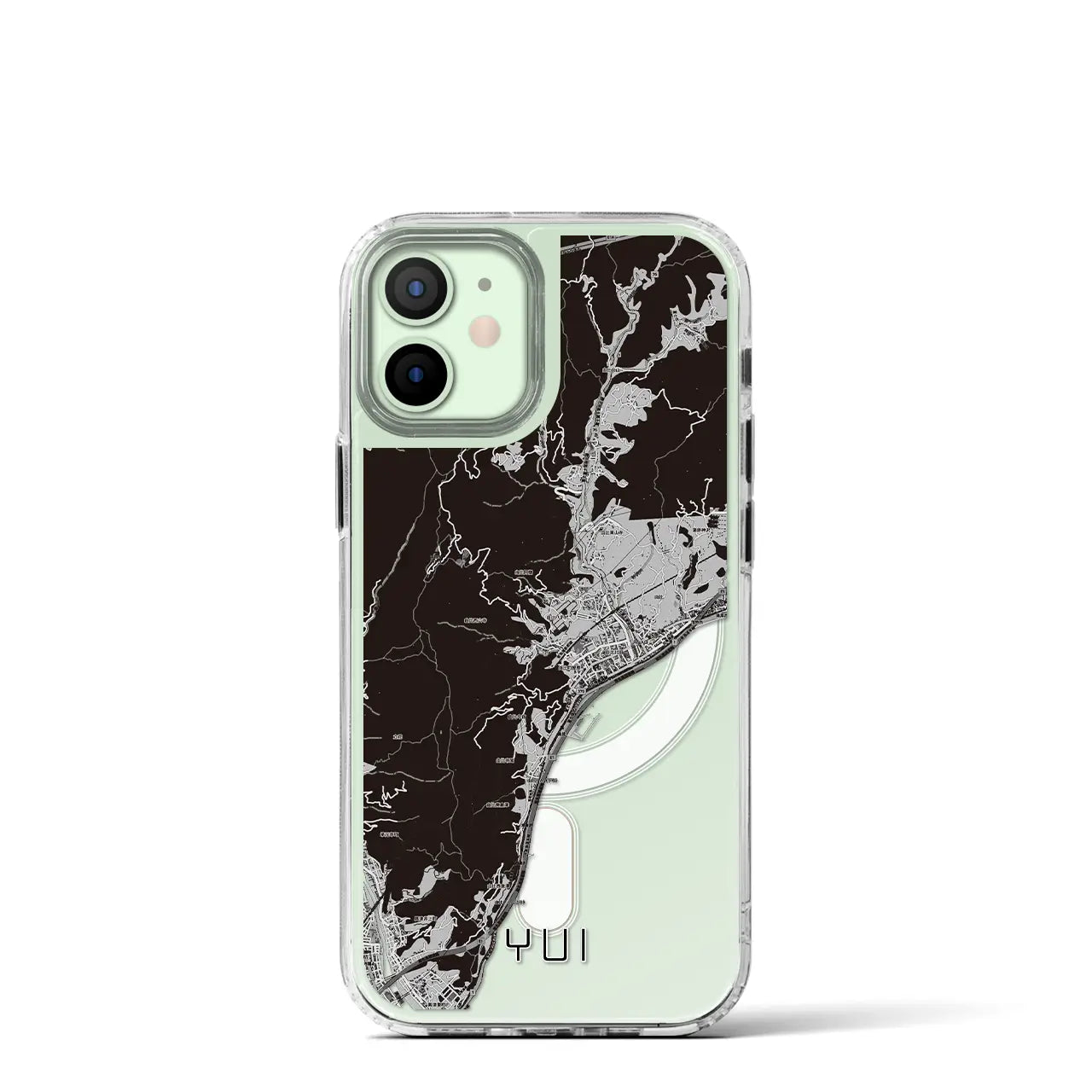 【由比(静岡県)】地図柄iPhoneケース(MagSafeタイプ)
