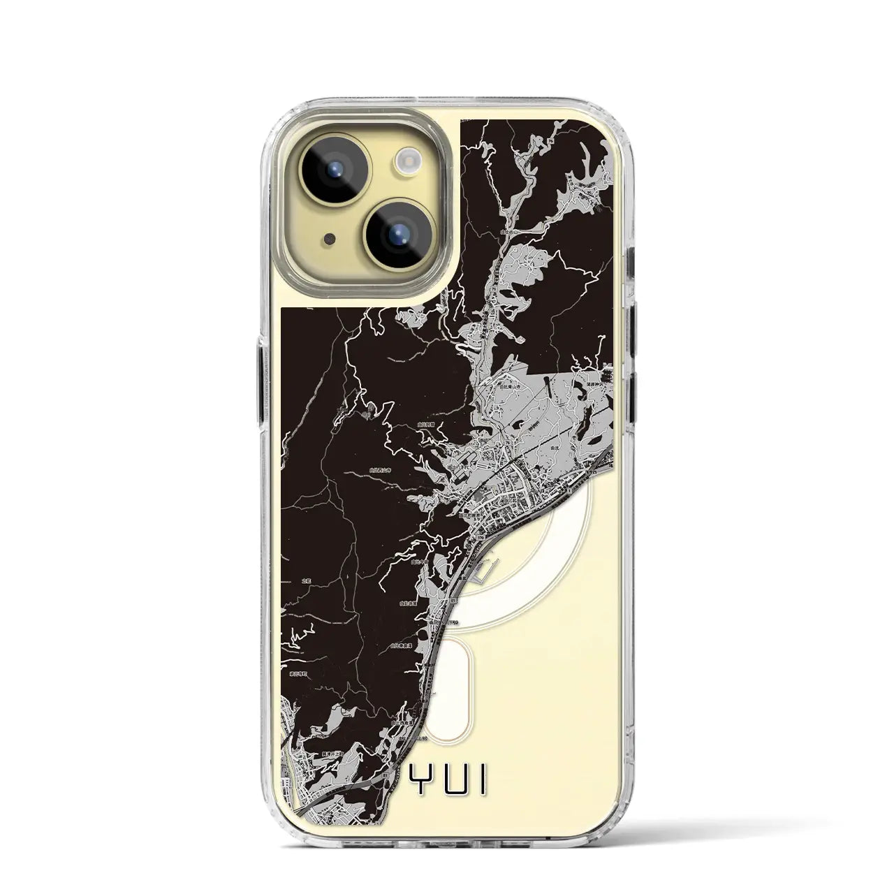 【由比(静岡県)】地図柄iPhoneケース(MagSafeタイプ)
