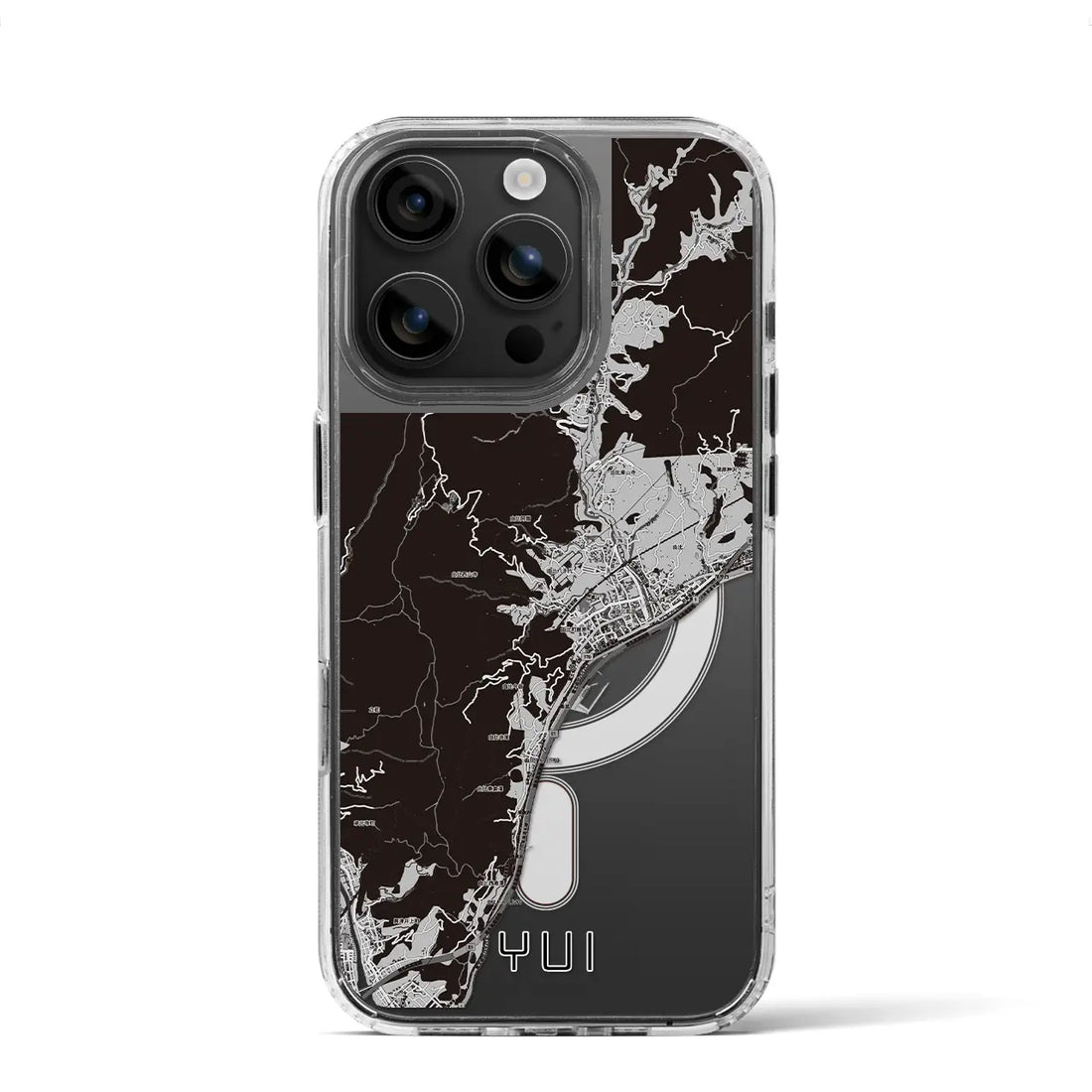 【由比(静岡県)】地図柄iPhoneケース(MagSafeタイプ)