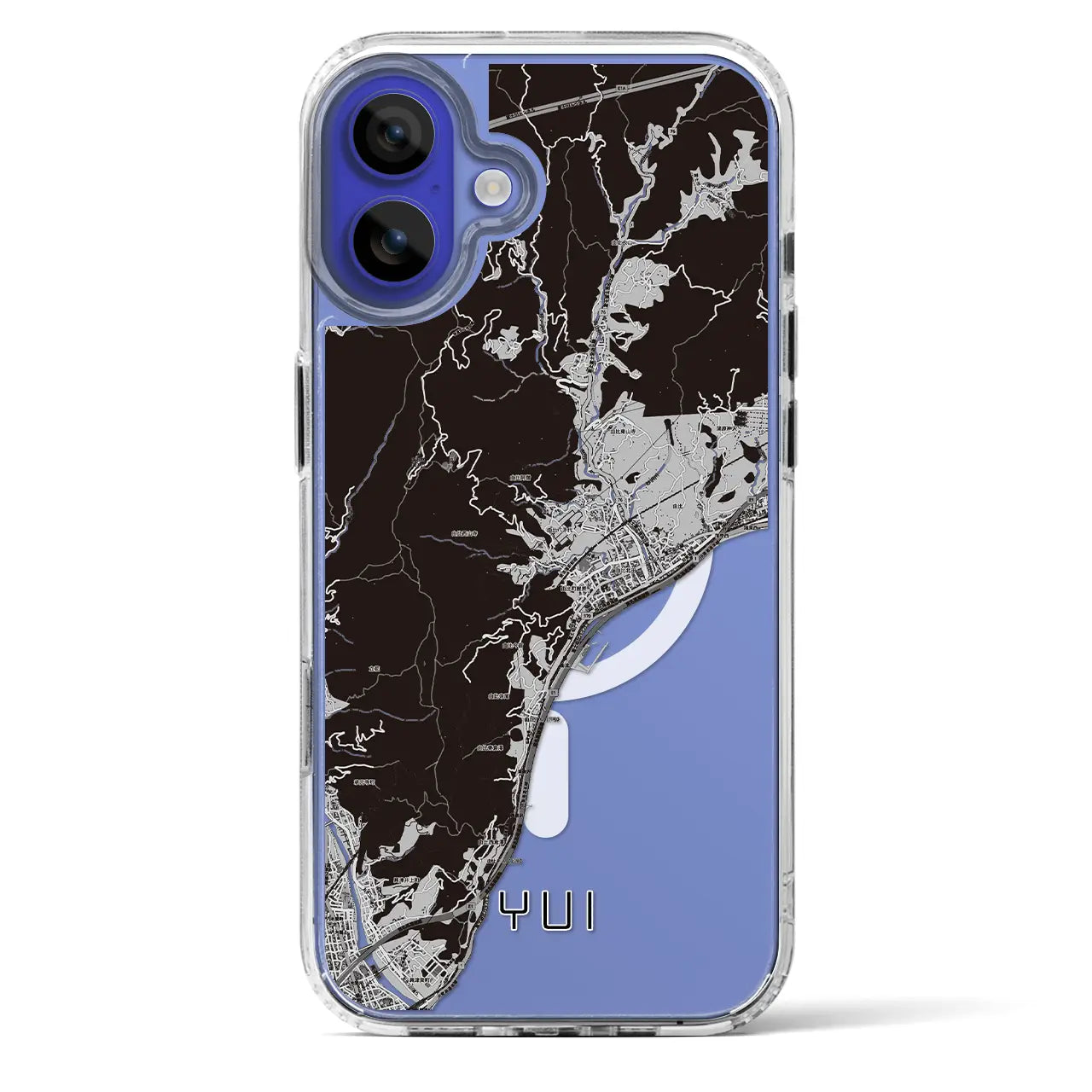 【由比(静岡県)】地図柄iPhoneケース(MagSafeタイプ)
