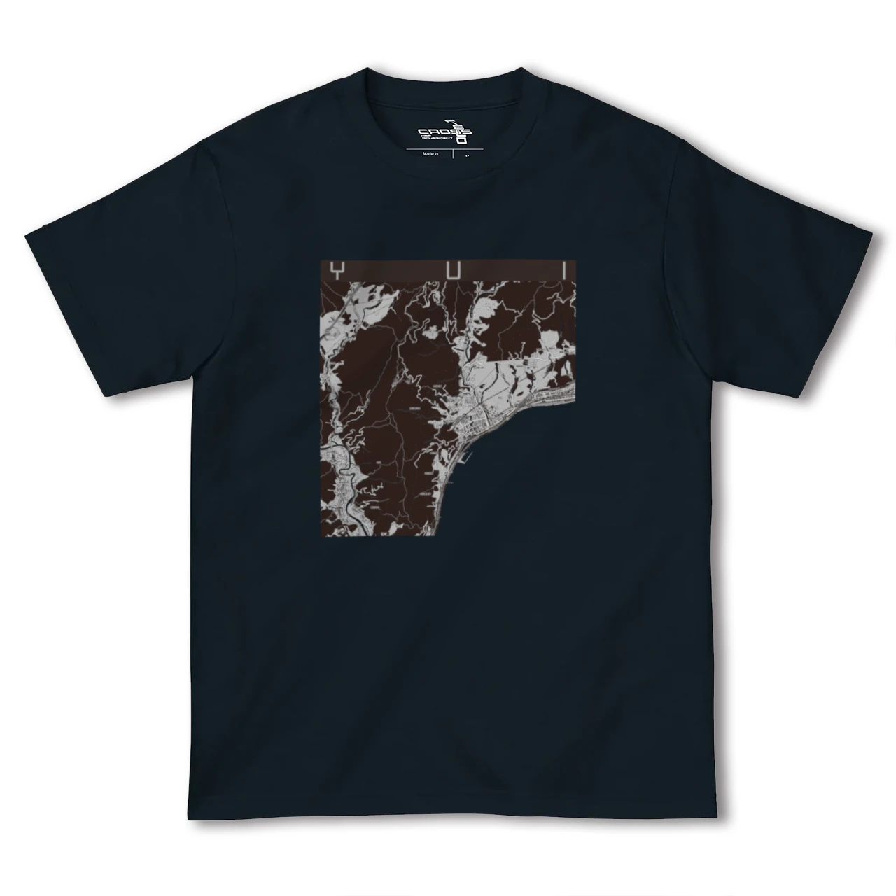 【由比(静岡県)】地図柄ヘビーウェイトTシャツ
