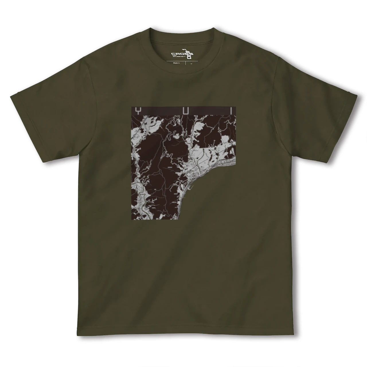【由比(静岡県)】地図柄ヘビーウェイトTシャツ