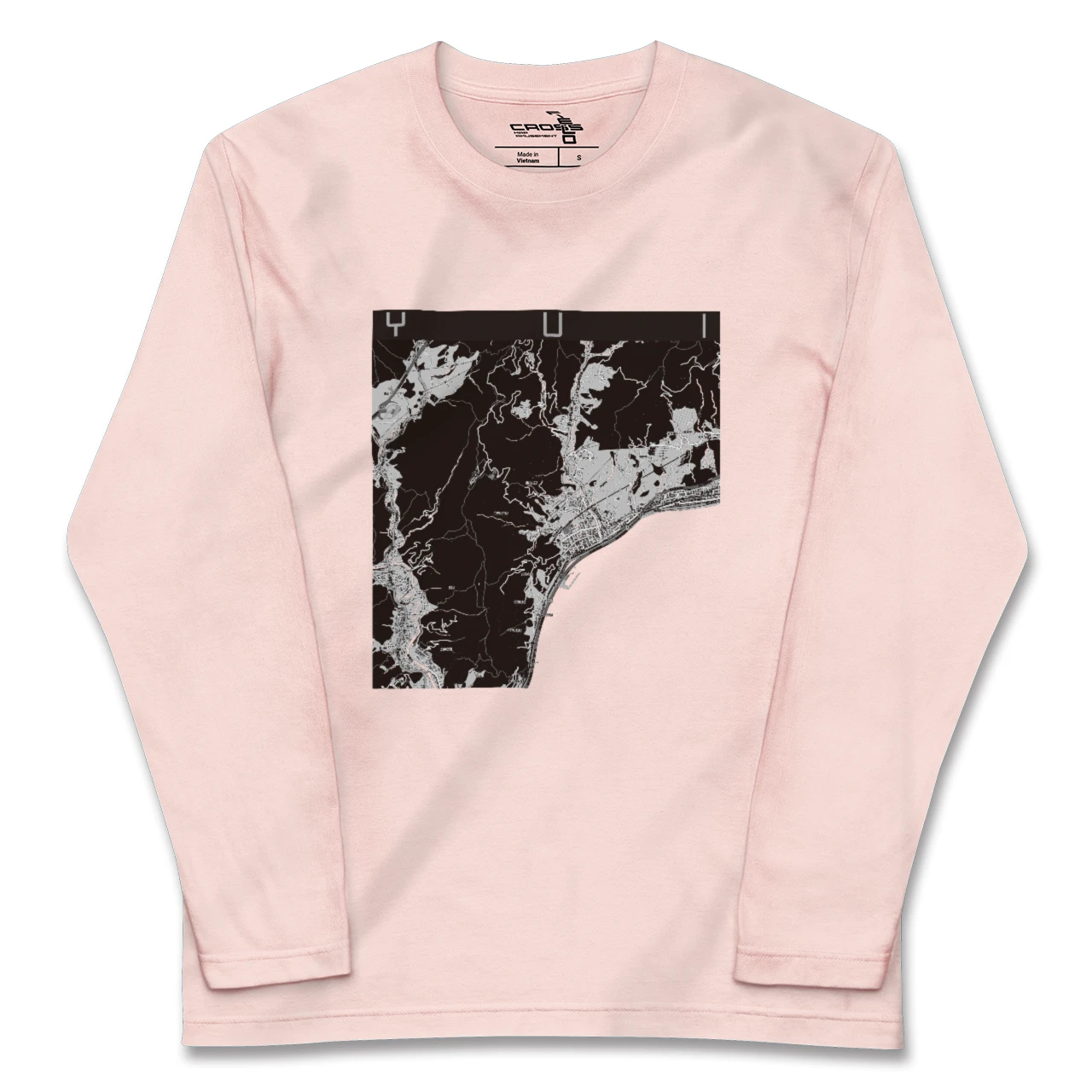【由比(静岡県)】地図柄ロングスリーブTシャツ