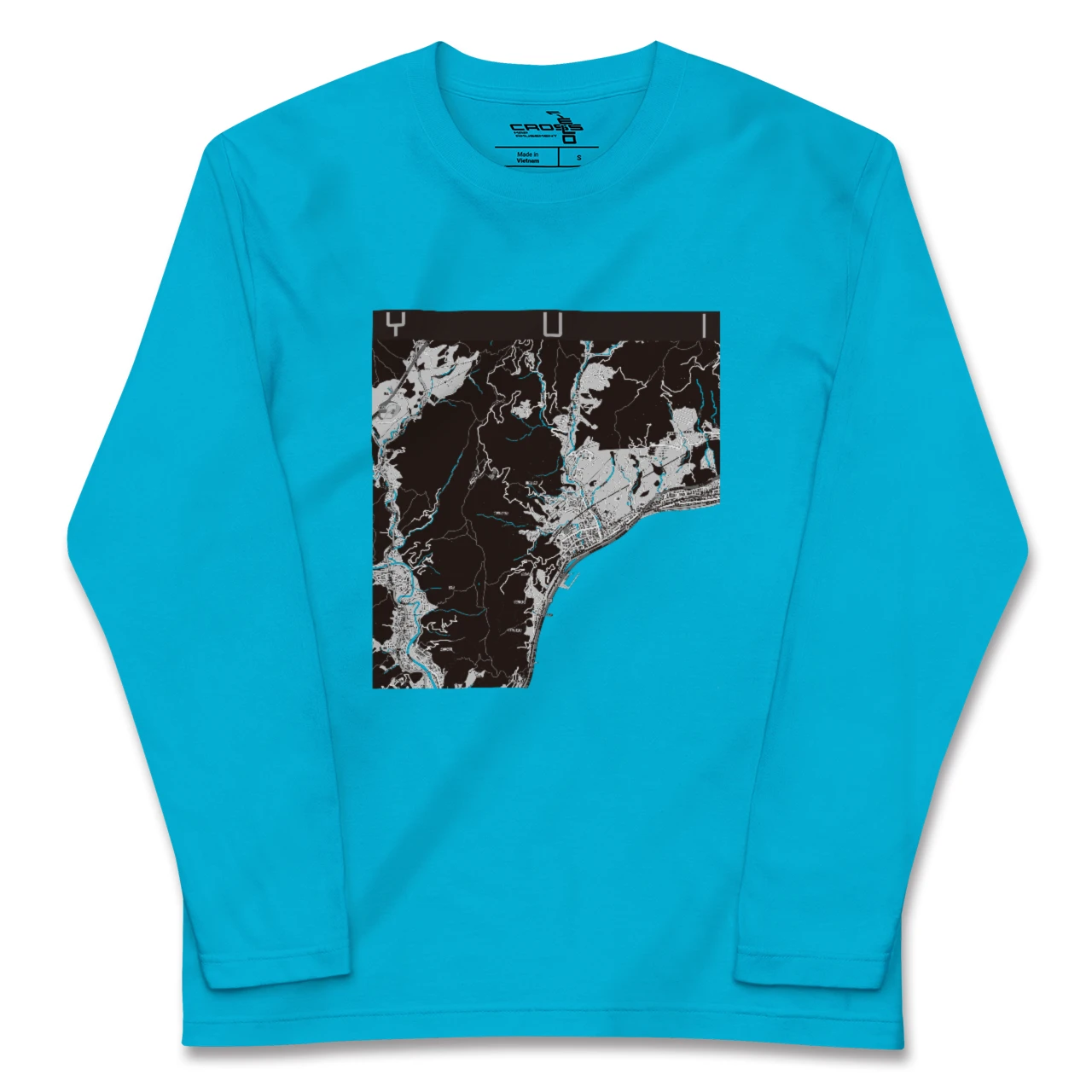 【由比(静岡県)】地図柄ロングスリーブTシャツ