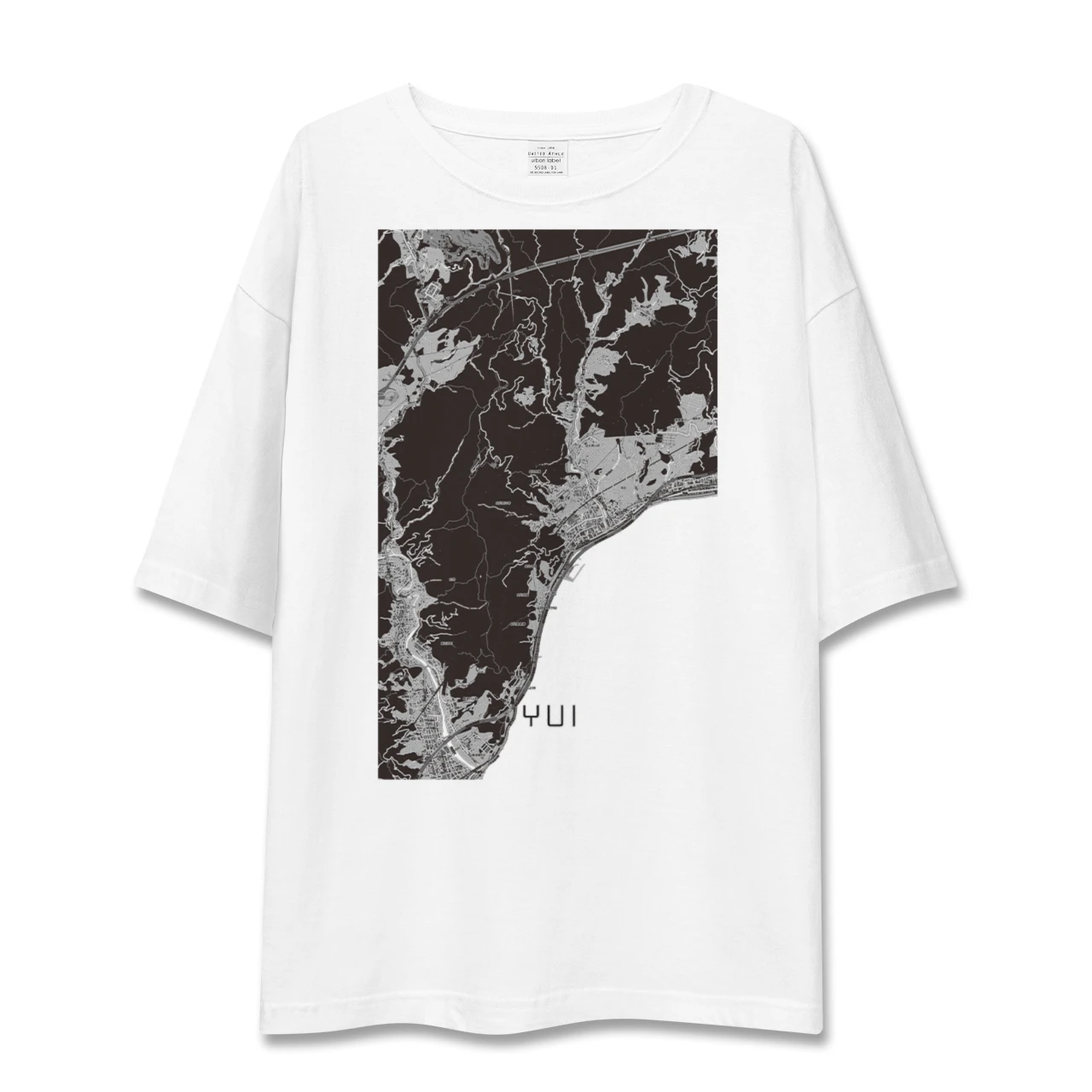 【由比(静岡県)】地図柄ビッグシルエットTシャツ