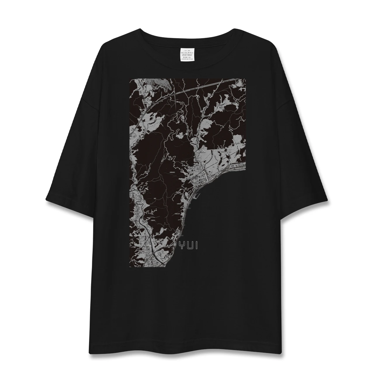 【由比(静岡県)】地図柄ビッグシルエットTシャツ