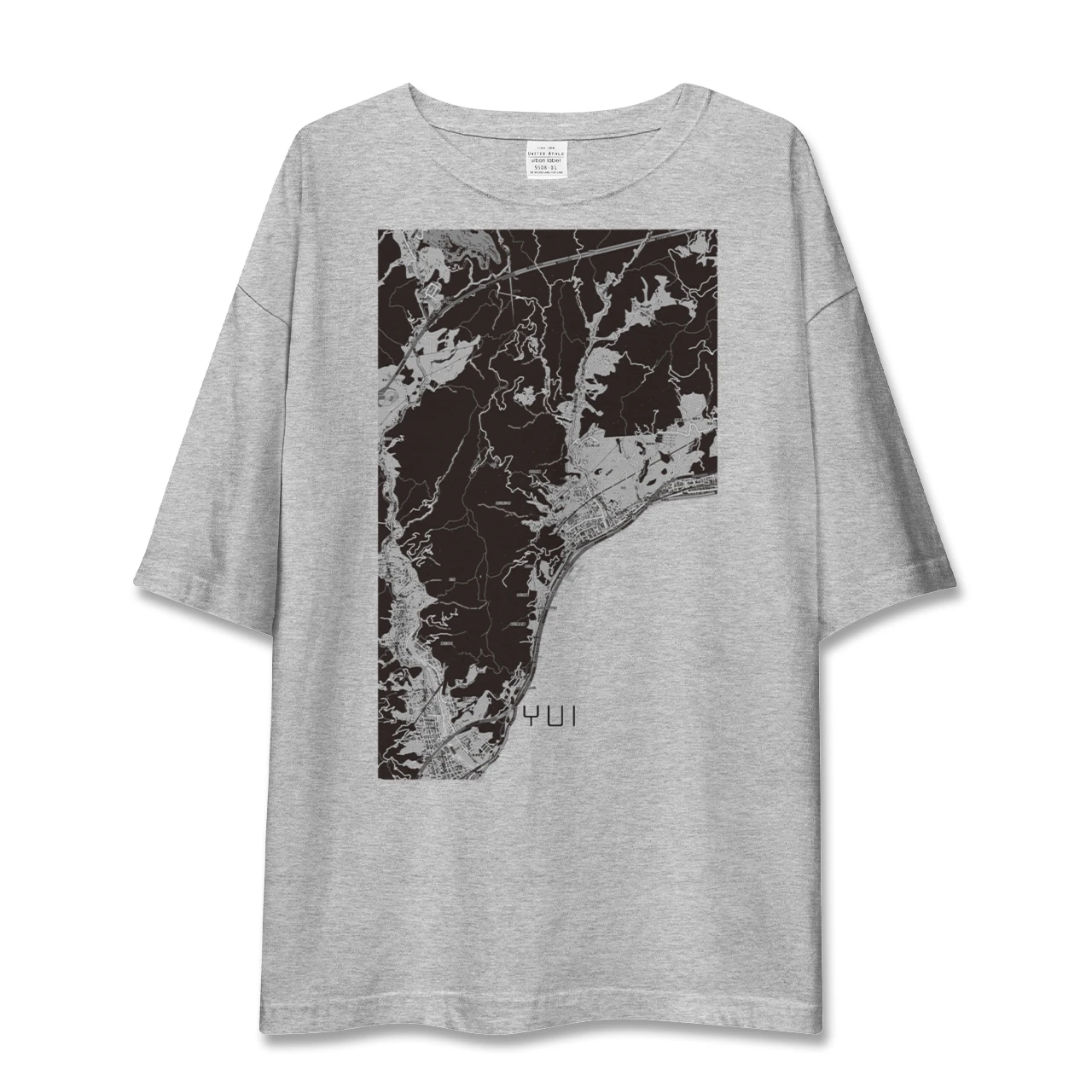 【由比(静岡県)】地図柄ビッグシルエットTシャツ