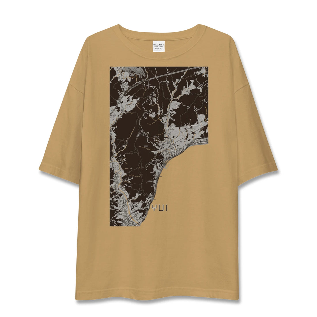 【由比(静岡県)】地図柄ビッグシルエットTシャツ