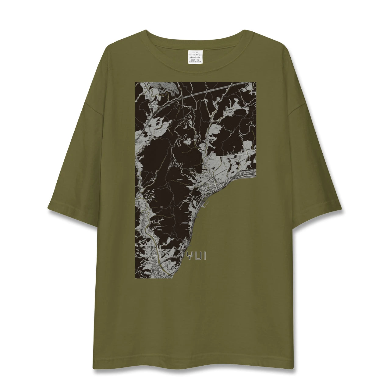 【由比(静岡県)】地図柄ビッグシルエットTシャツ