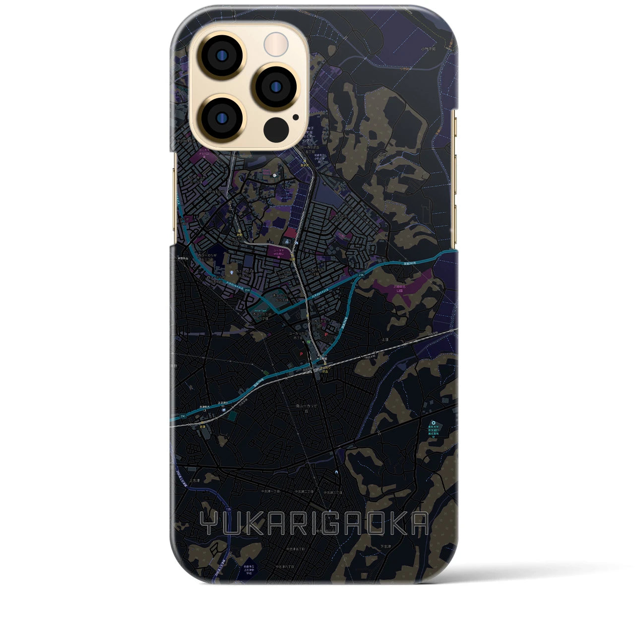 【ユーカリが丘(千葉県)】地図柄iPhoneケース(バックカバータイプ)