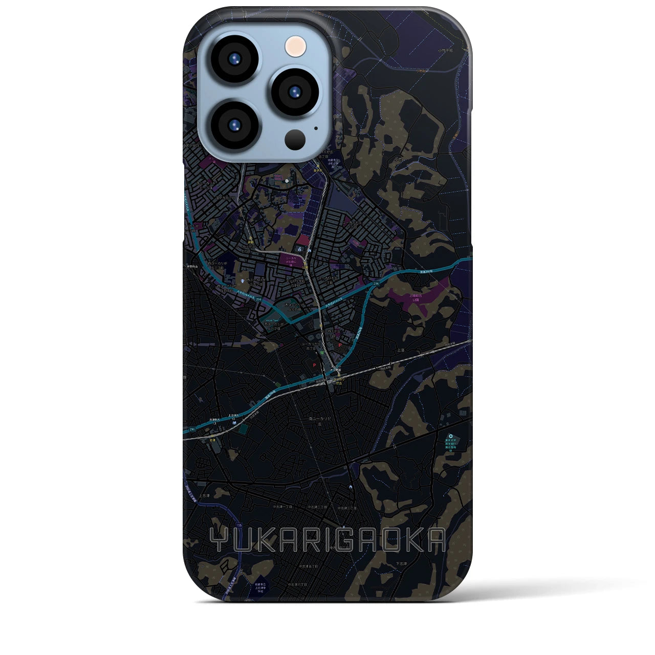 【ユーカリが丘(千葉県)】地図柄iPhoneケース(バックカバータイプ)