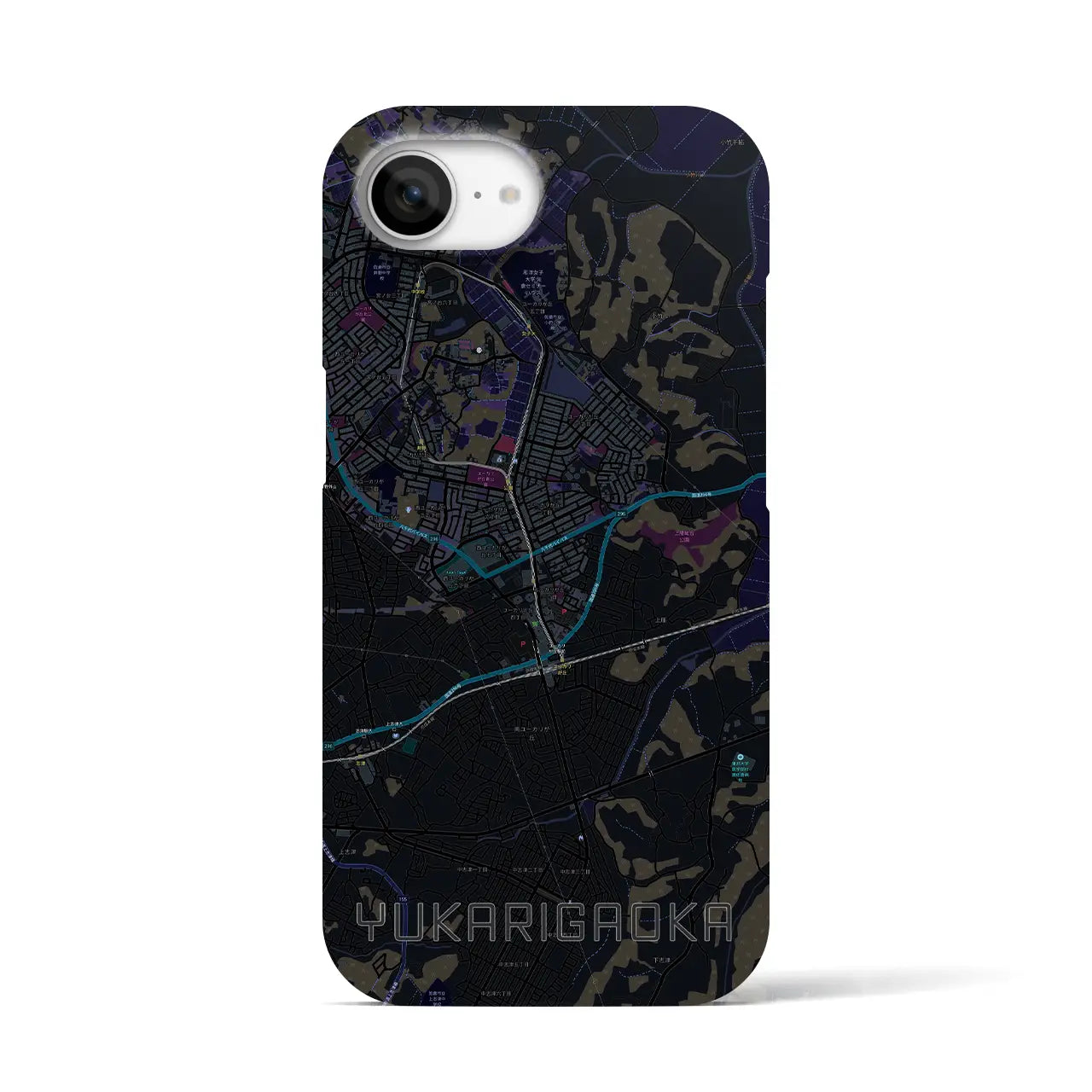 【ユーカリが丘(千葉県)】地図柄iPhoneケース(バックカバータイプ)