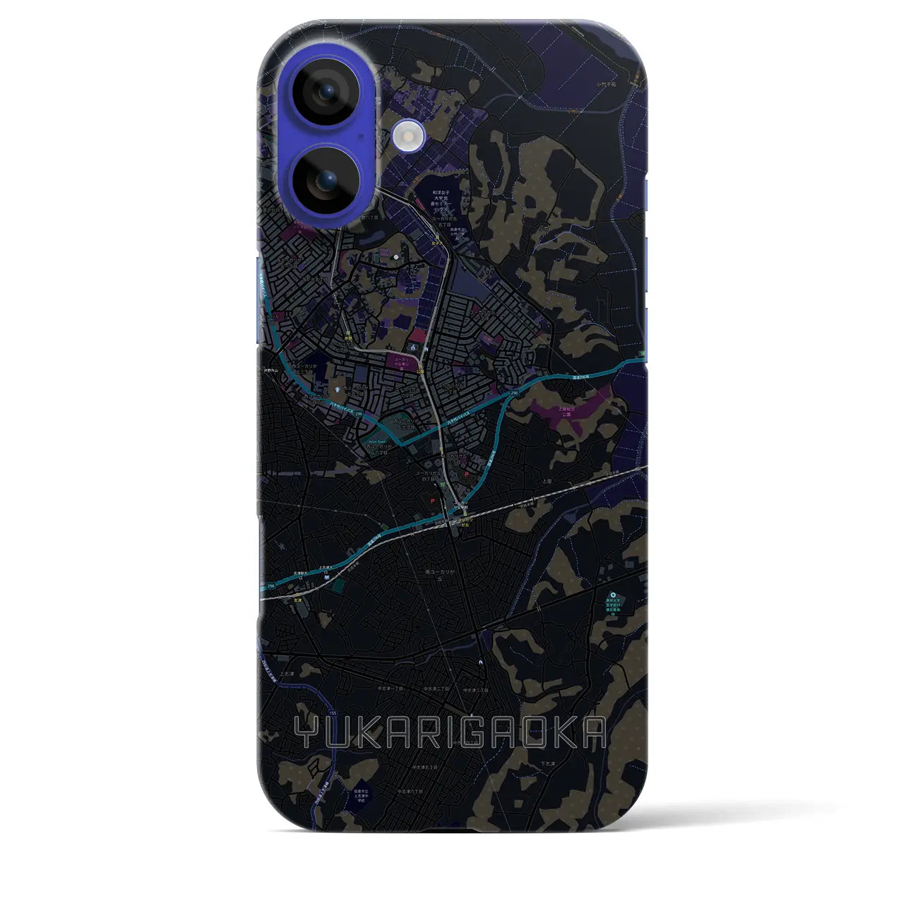 【ユーカリが丘(千葉県)】地図柄iPhoneケース(バックカバータイプ)