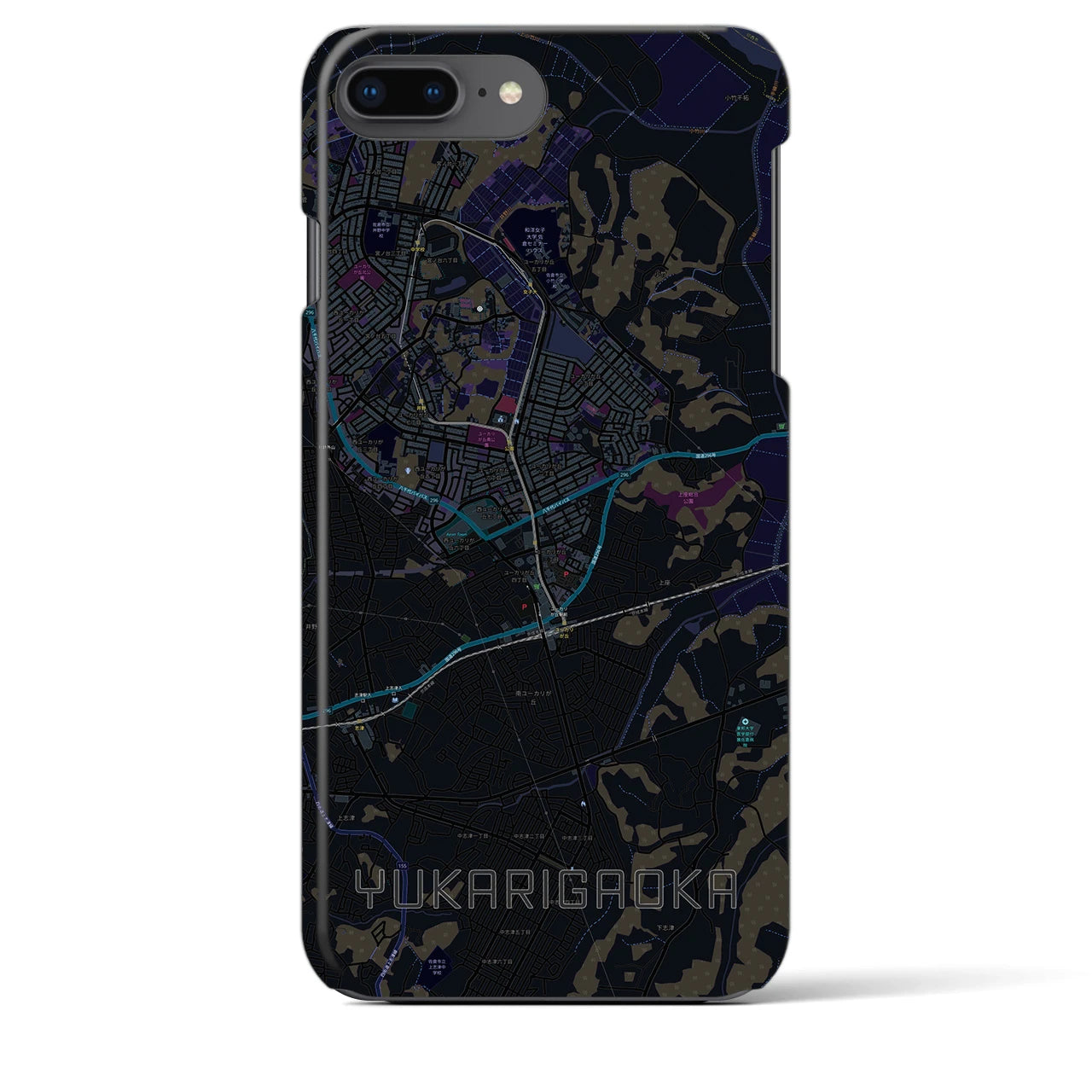 【ユーカリが丘(千葉県)】地図柄iPhoneケース(バックカバータイプ)