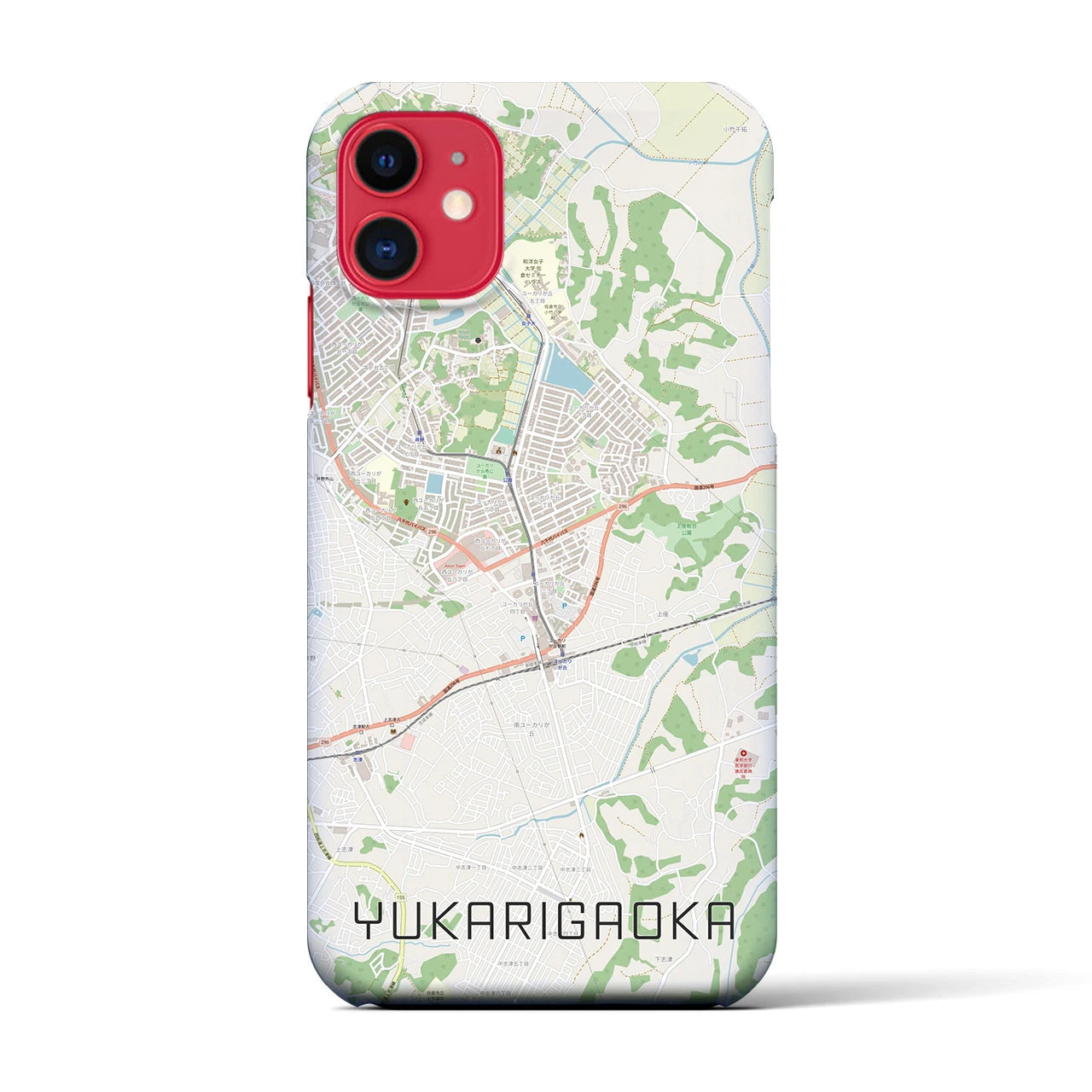 【ユーカリが丘(千葉県)】地図柄iPhoneケース(バックカバータイプ)