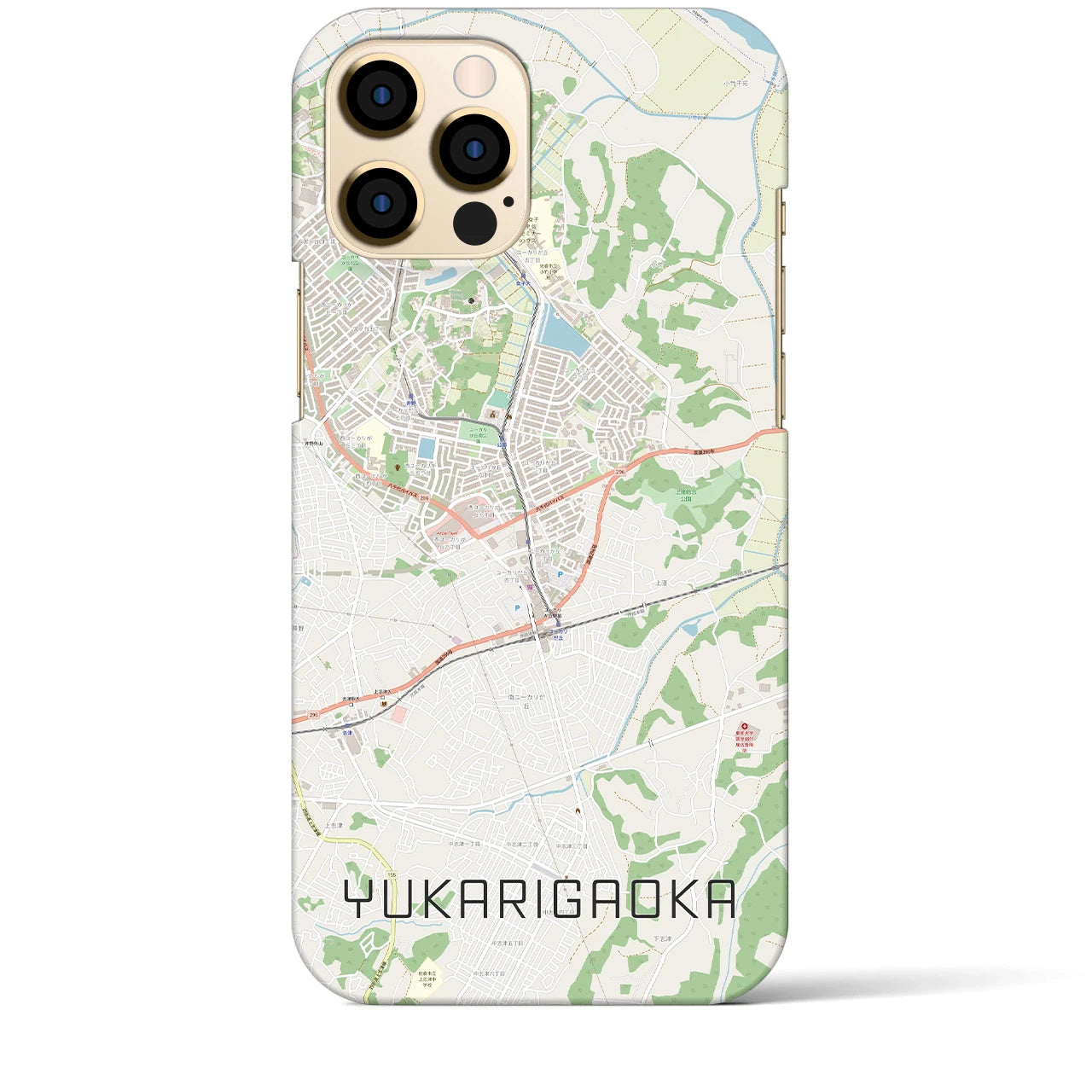 【ユーカリが丘(千葉県)】地図柄iPhoneケース(バックカバータイプ)