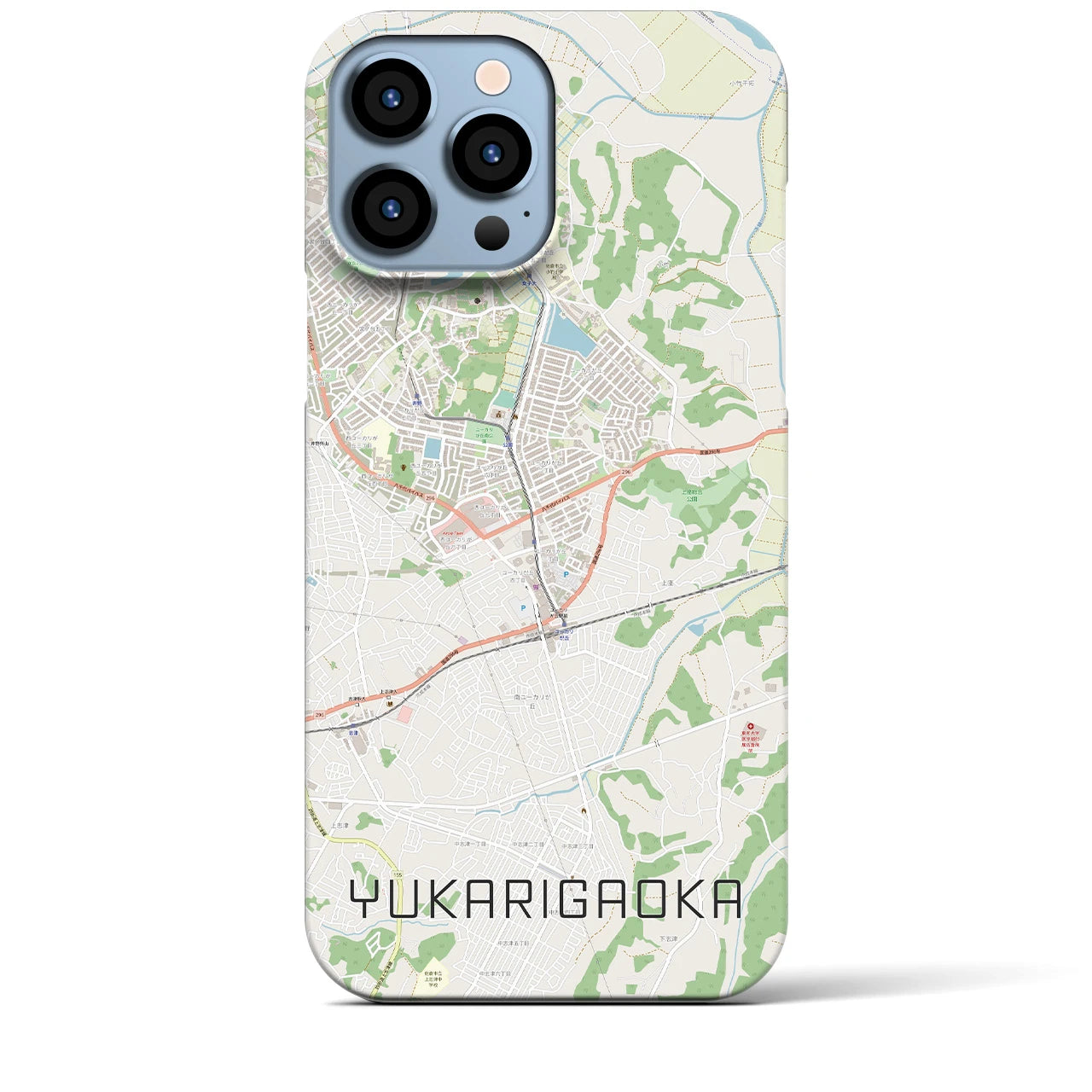 【ユーカリが丘(千葉県)】地図柄iPhoneケース(バックカバータイプ)