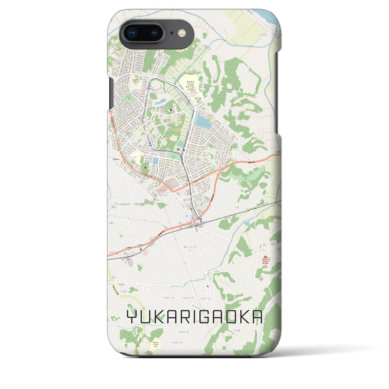 【ユーカリが丘(千葉県)】地図柄iPhoneケース(バックカバータイプ)