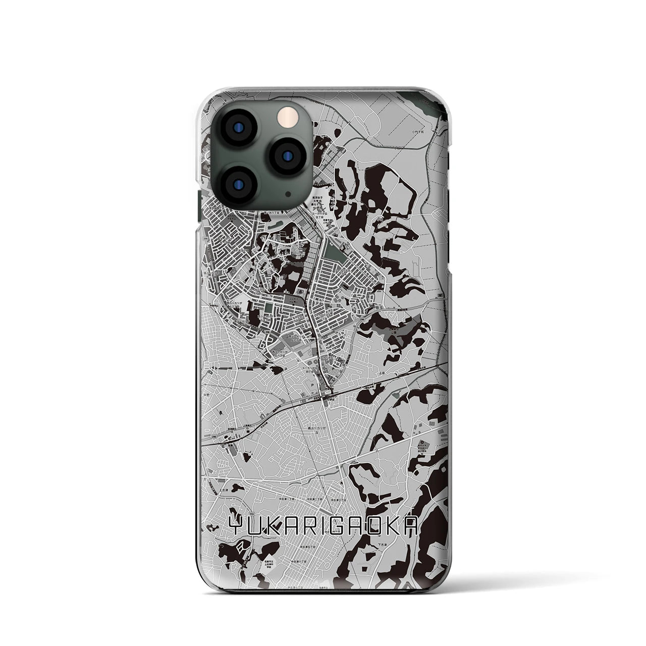 【ユーカリが丘(千葉県)】地図柄iPhoneケース(クリアタイプ)