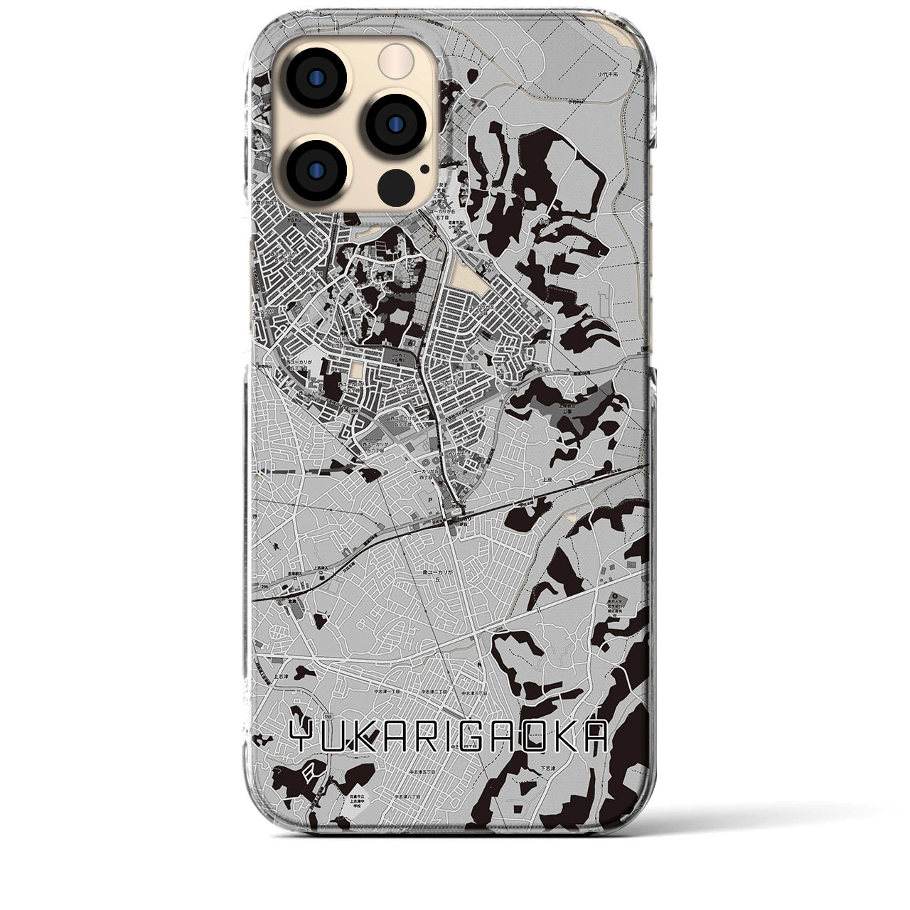 【ユーカリが丘(千葉県)】地図柄iPhoneケース(クリアタイプ)