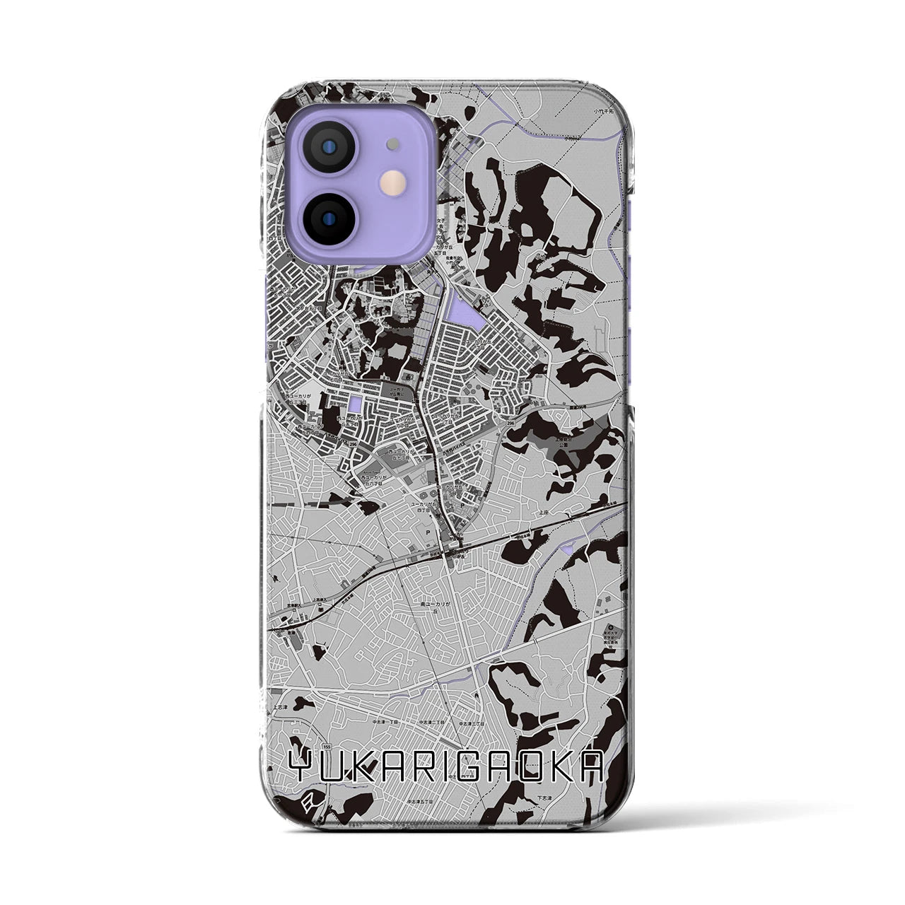 【ユーカリが丘(千葉県)】地図柄iPhoneケース(クリアタイプ)