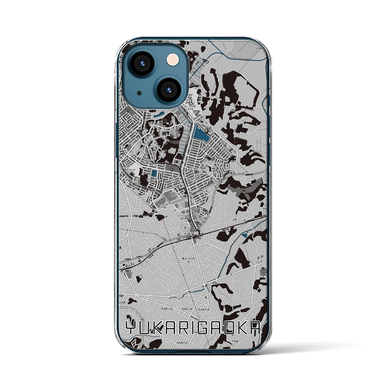 【ユーカリが丘(千葉県)】地図柄iPhoneケース(クリアタイプ)