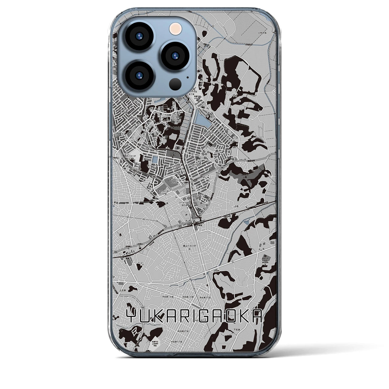 【ユーカリが丘(千葉県)】地図柄iPhoneケース(クリアタイプ)