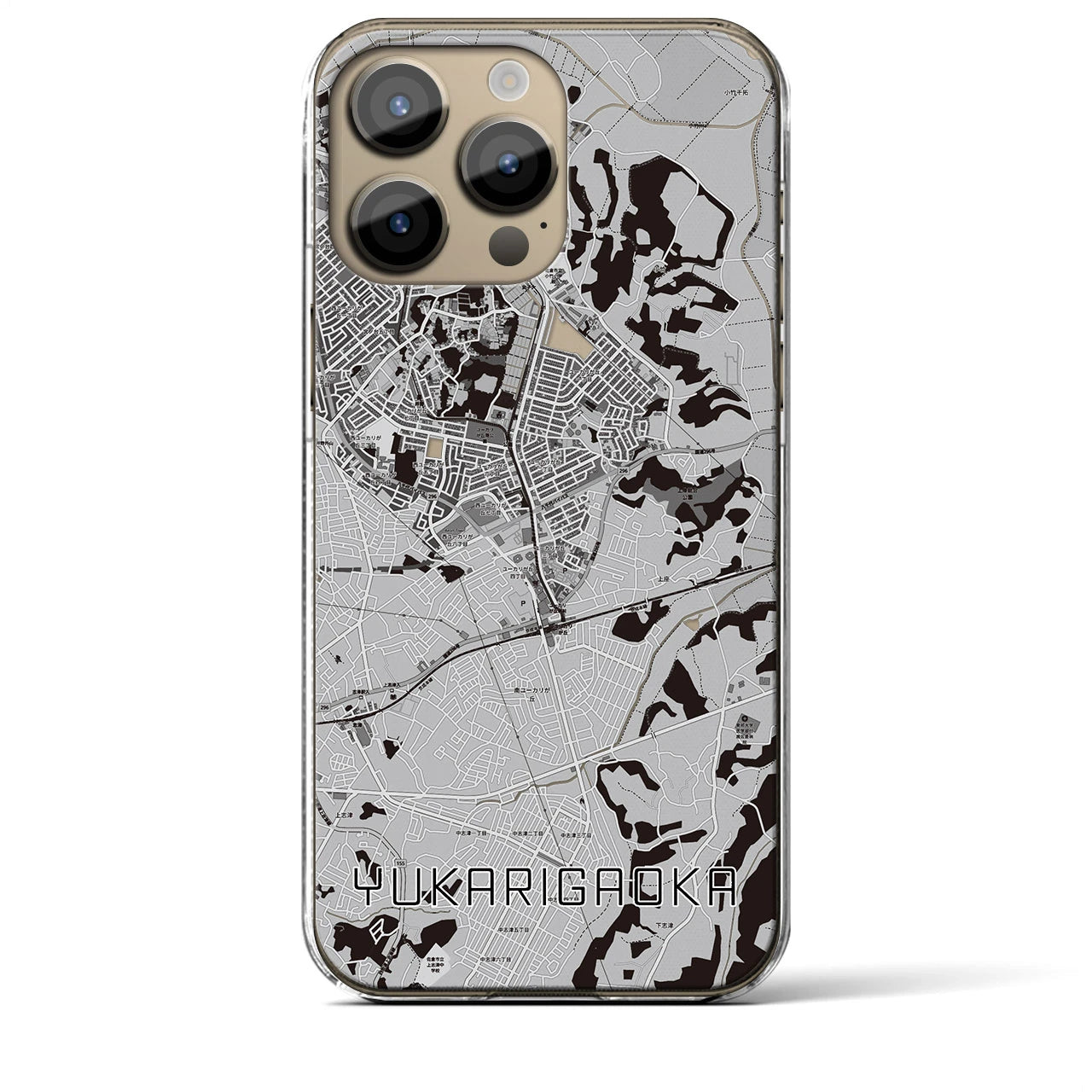 【ユーカリが丘(千葉県)】地図柄iPhoneケース(クリアタイプ)