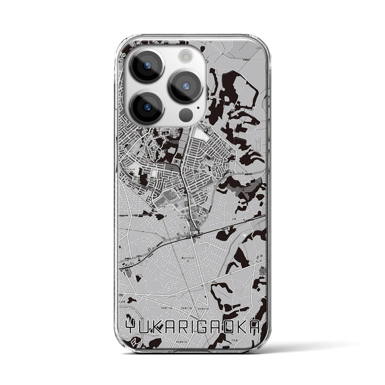 【ユーカリが丘(千葉県)】地図柄iPhoneケース(クリアタイプ)