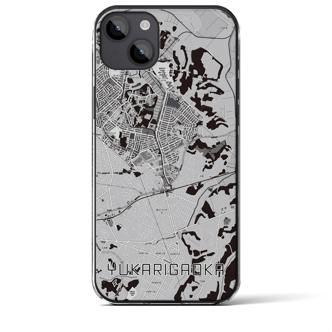 【ユーカリが丘(千葉県)】地図柄iPhoneケース(クリアタイプ)