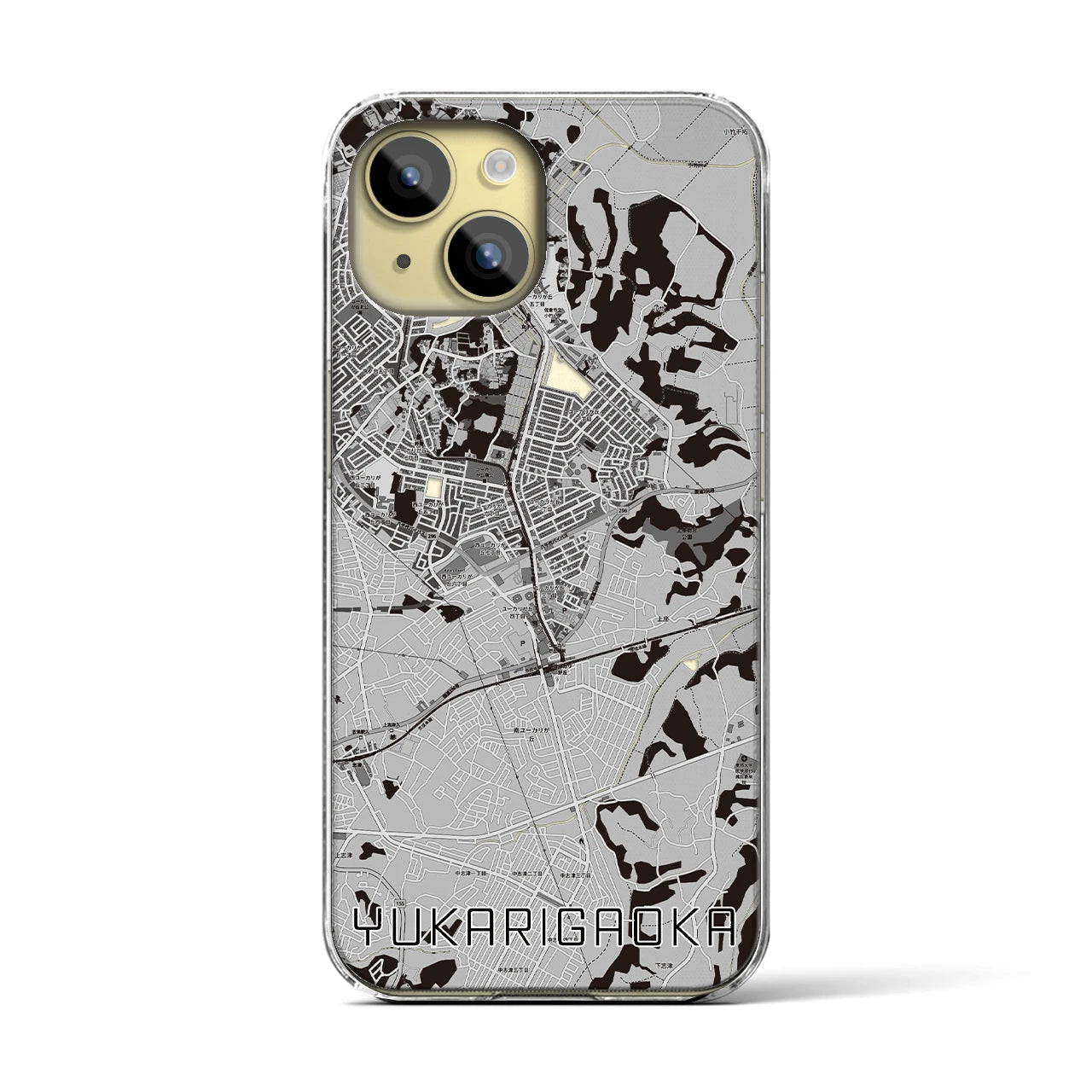 【ユーカリが丘(千葉県)】地図柄iPhoneケース(クリアタイプ)