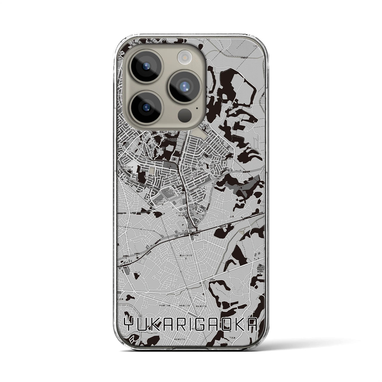 【ユーカリが丘(千葉県)】地図柄iPhoneケース(クリアタイプ)