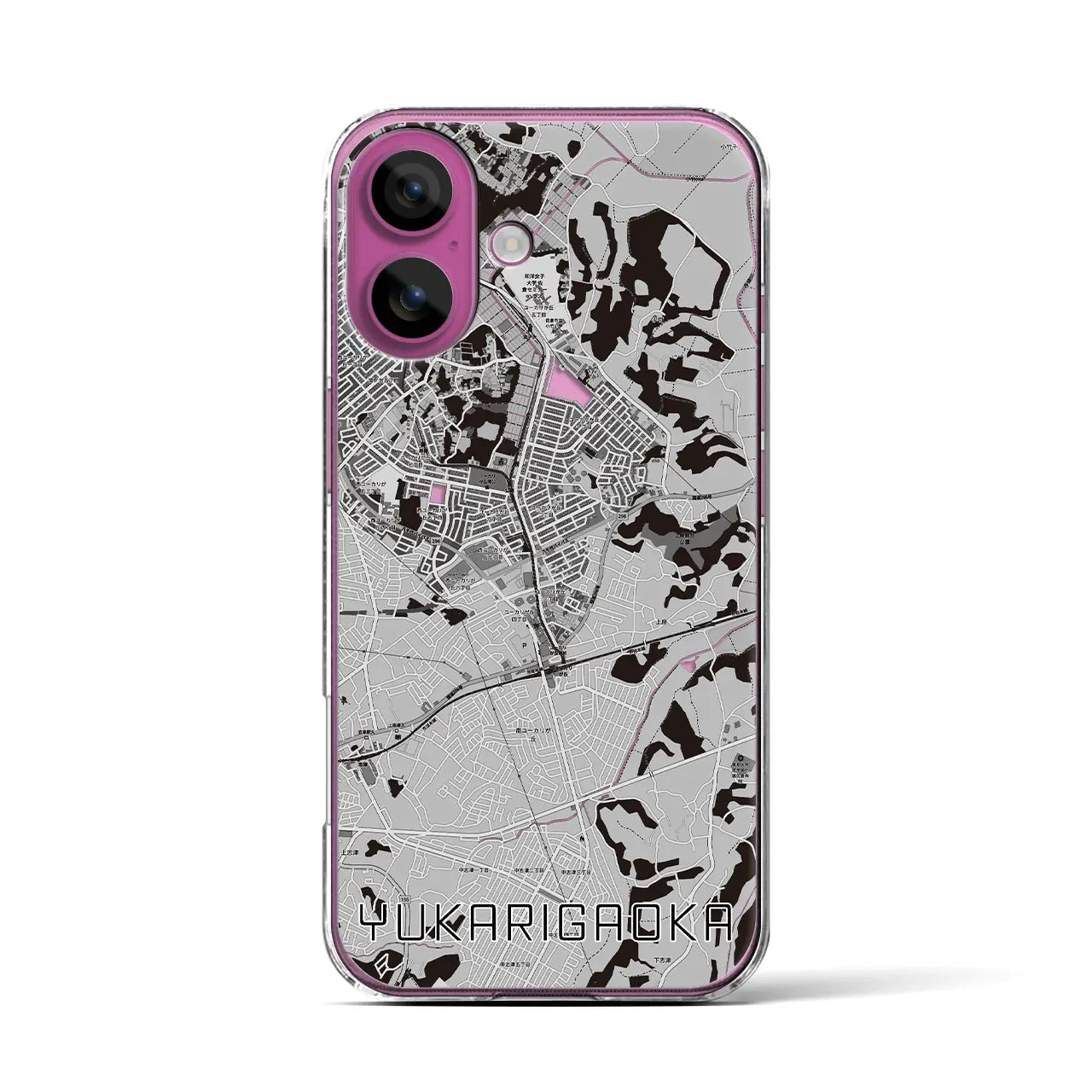 【ユーカリが丘(千葉県)】地図柄iPhoneケース(クリアタイプ)