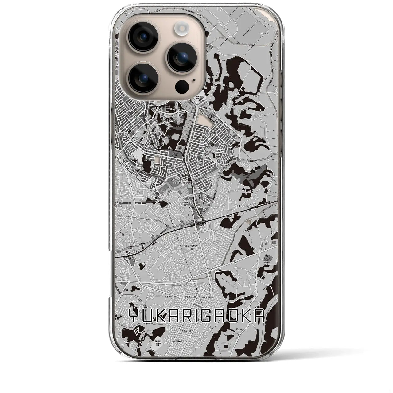 【ユーカリが丘(千葉県)】地図柄iPhoneケース(クリアタイプ)