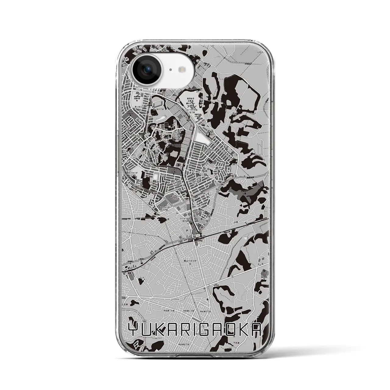 【ユーカリが丘(千葉県)】地図柄iPhoneケース(クリアタイプ)