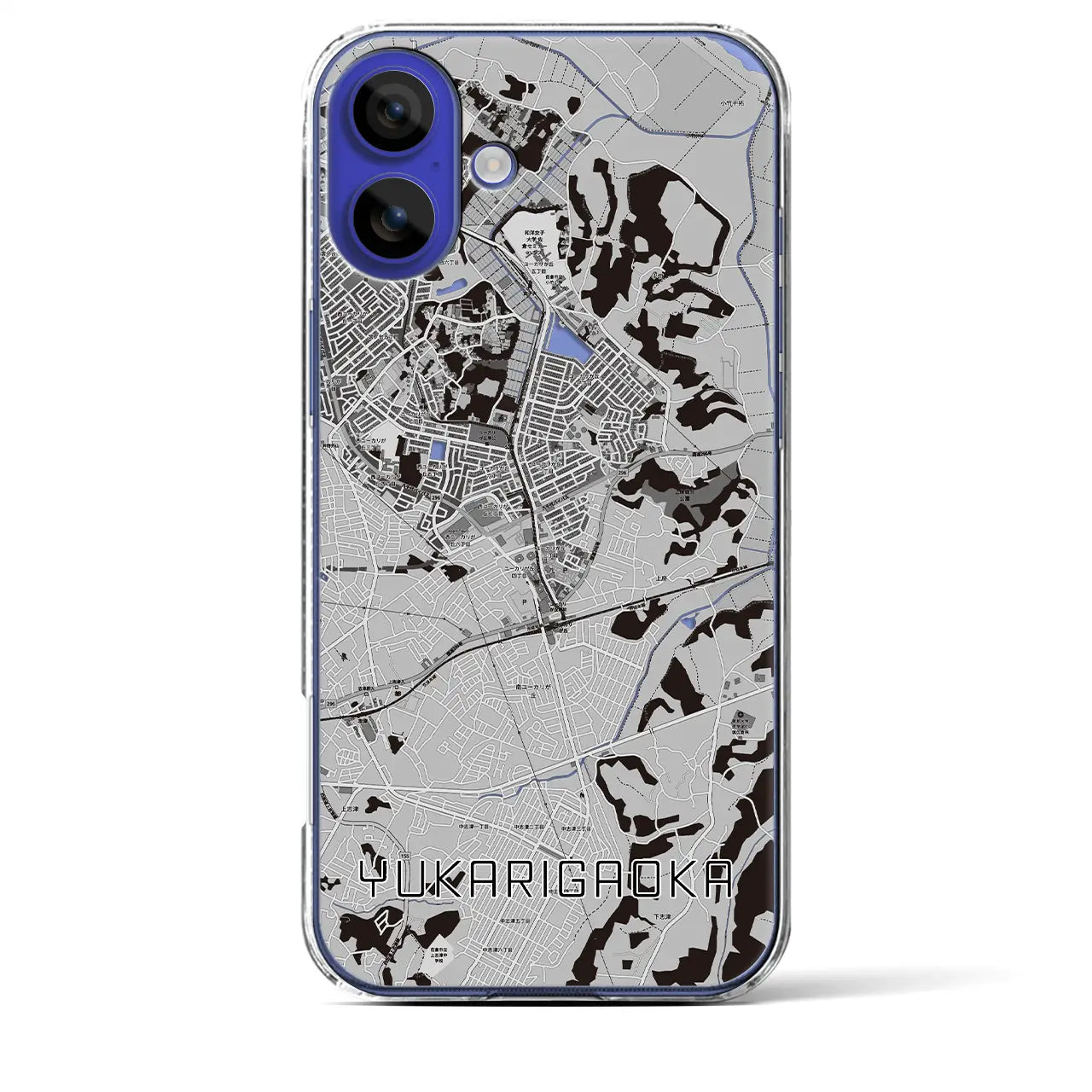 【ユーカリが丘(千葉県)】地図柄iPhoneケース(クリアタイプ)