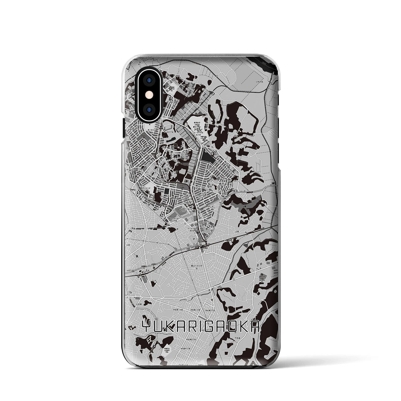 【ユーカリが丘(千葉県)】地図柄iPhoneケース(クリアタイプ)