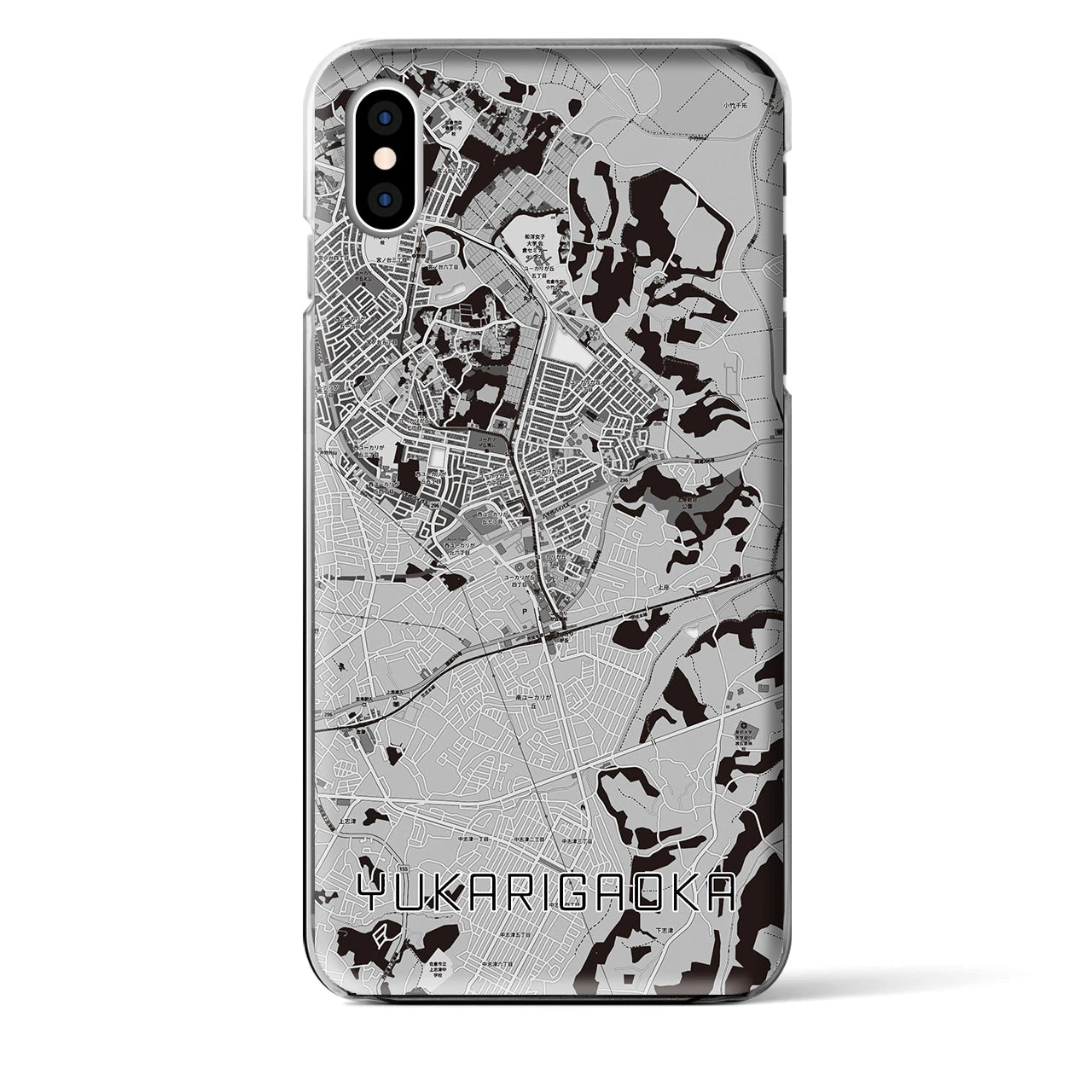 【ユーカリが丘(千葉県)】地図柄iPhoneケース(クリアタイプ)