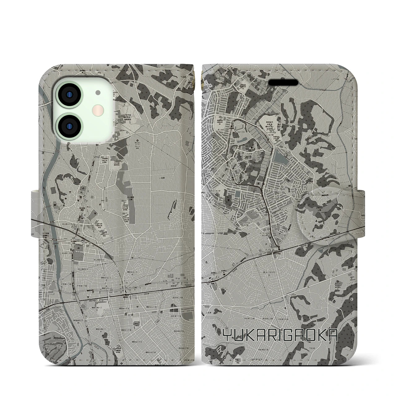 【ユーカリが丘(千葉県)】地図柄iPhoneケース(手帳タイプ)