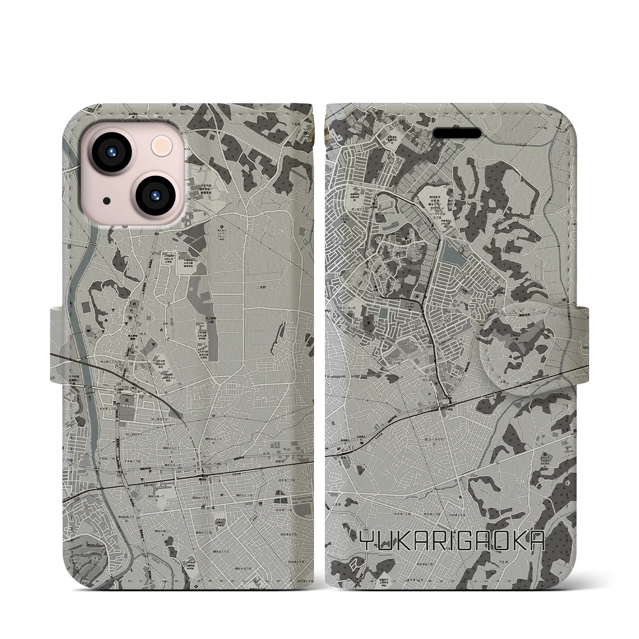 【ユーカリが丘(千葉県)】地図柄iPhoneケース(手帳タイプ)