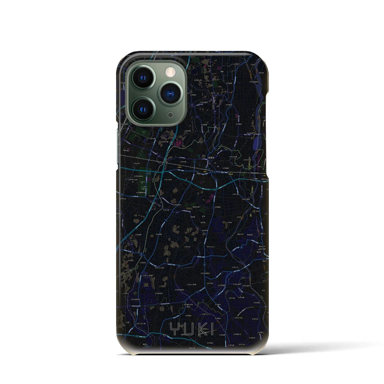 【結城(茨城県)】地図柄iPhoneケース(バックカバータイプ)