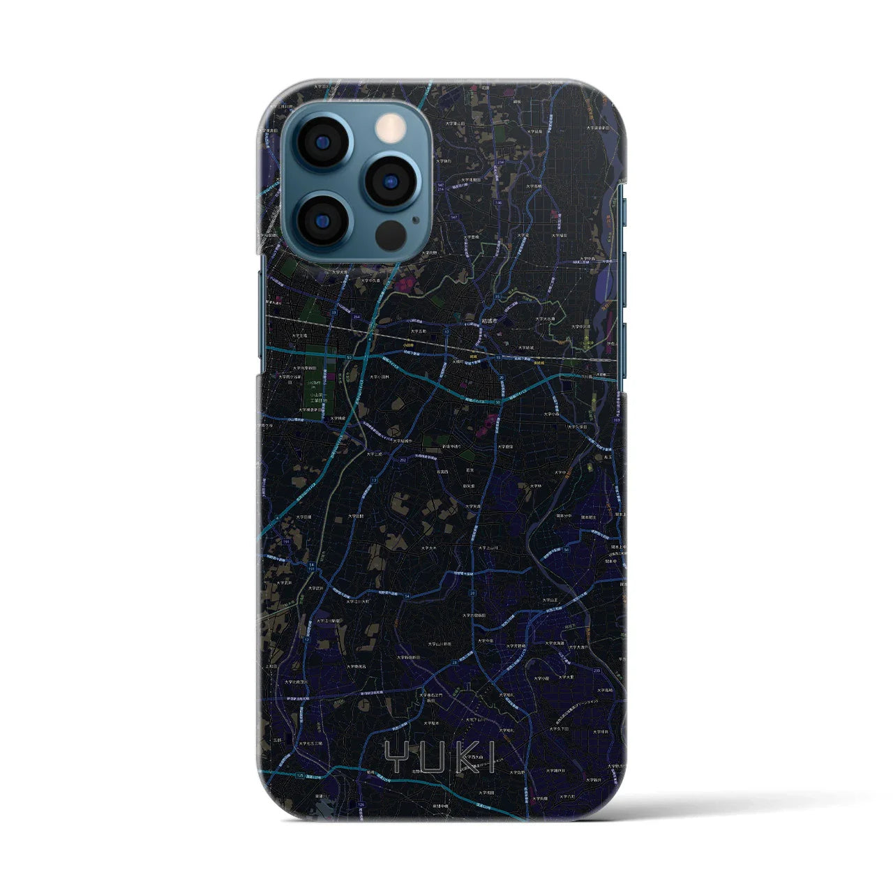 【結城(茨城県)】地図柄iPhoneケース(バックカバータイプ)