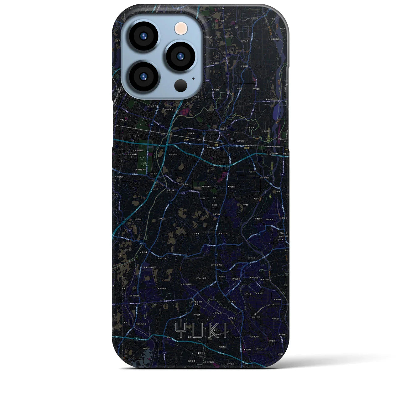 【結城(茨城県)】地図柄iPhoneケース(バックカバータイプ)