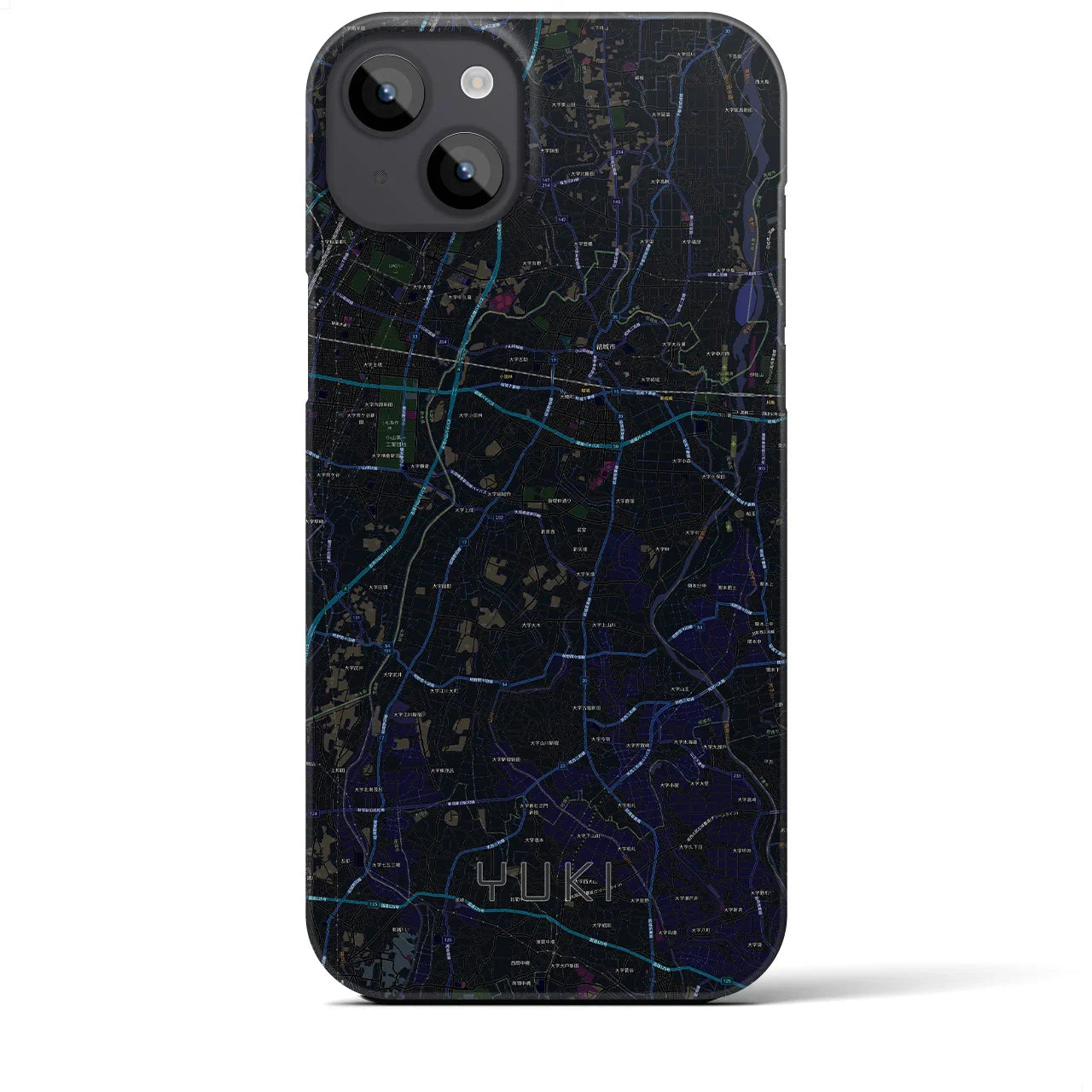 【結城(茨城県)】地図柄iPhoneケース(バックカバータイプ)