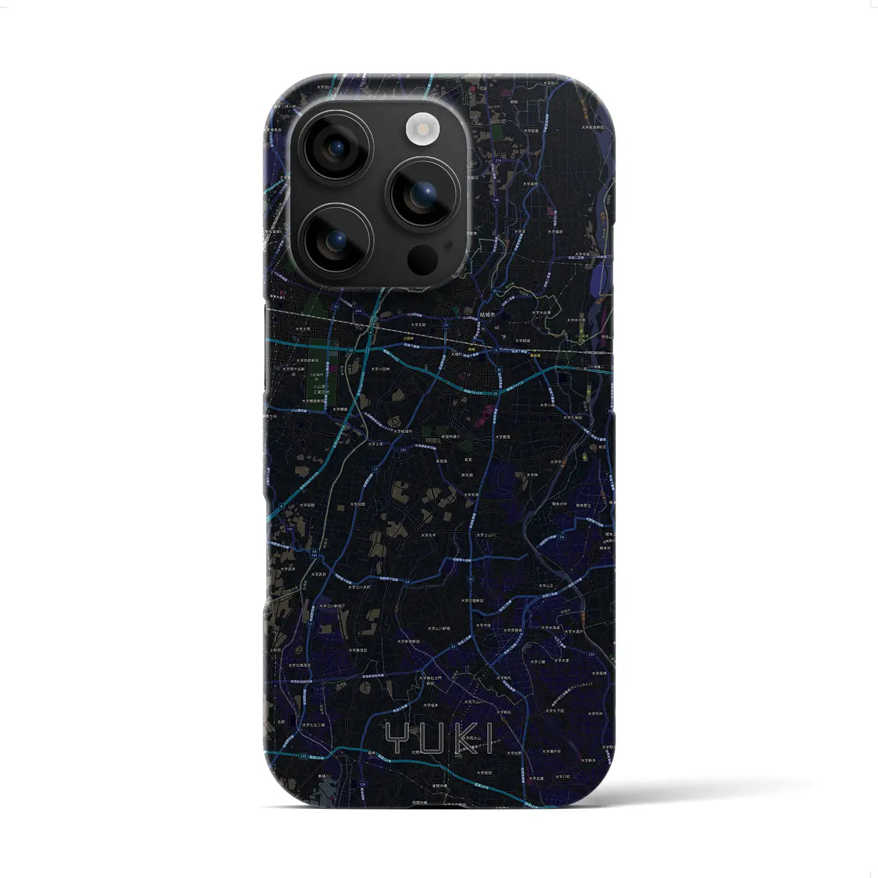 【結城(茨城県)】地図柄iPhoneケース(バックカバータイプ)