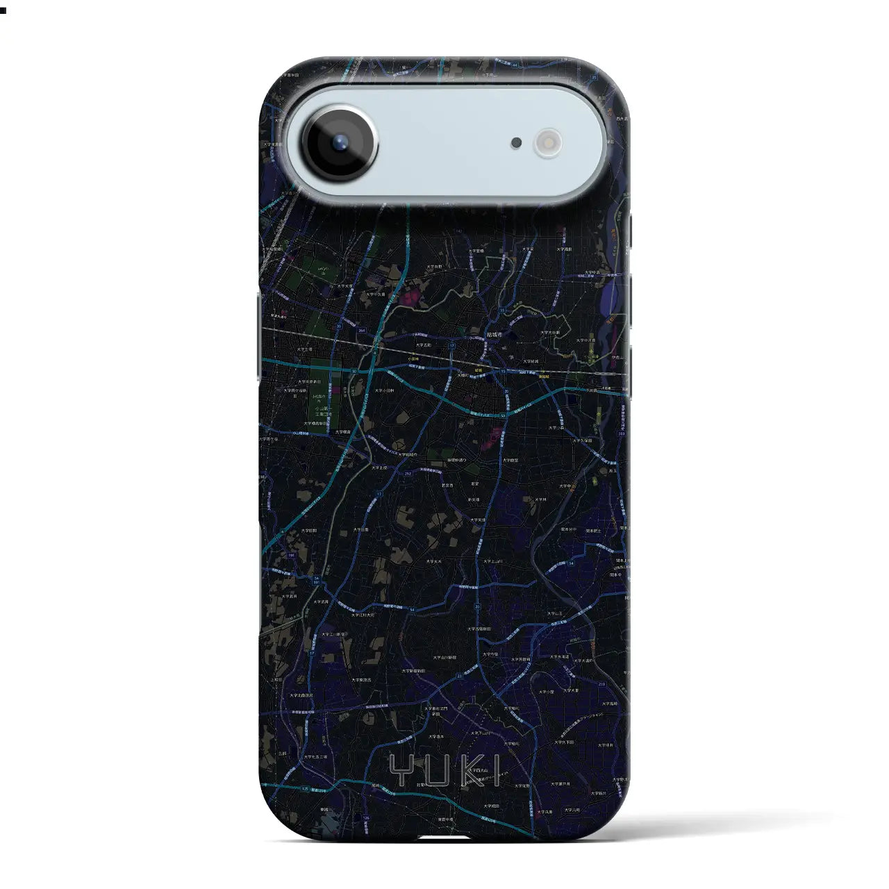 【結城(茨城県)】地図柄iPhoneケース(バックカバータイプ)