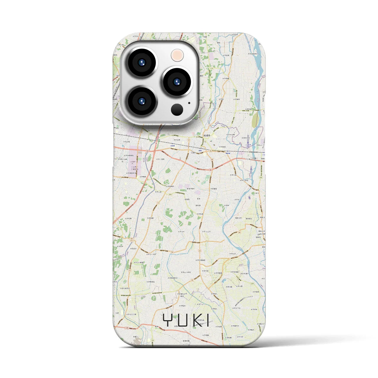【結城(茨城県)】地図柄iPhoneケース(バックカバータイプ)